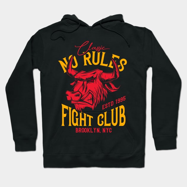 Bull Figth Club Brooklyn Hoodie by Jirka Svetlik